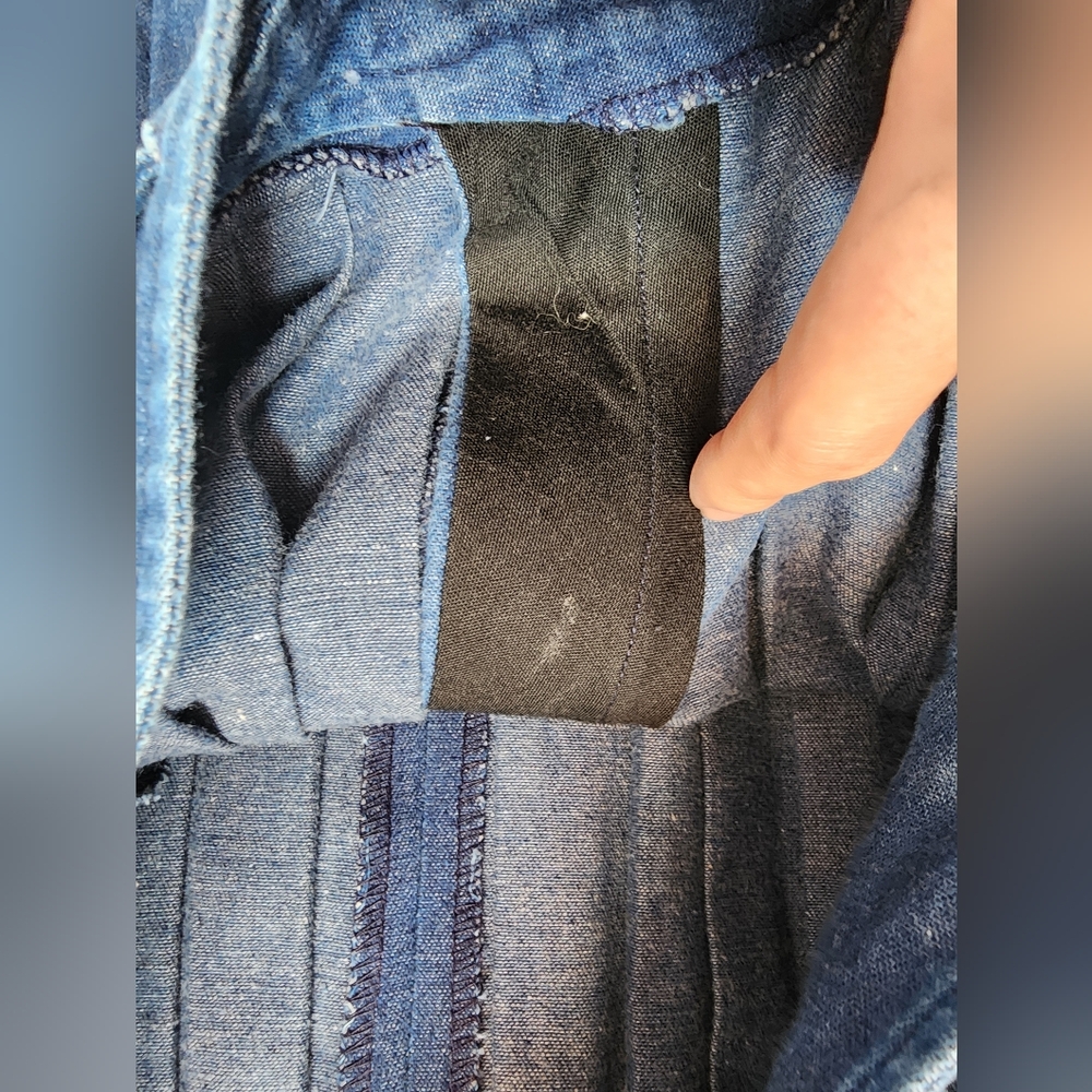 Vintage Blue Pleated Maxi Skirt - Denim A-Line - Picture 5 of 5